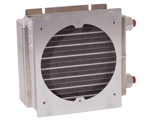 铝油冷却器热交换器与大风扇安装框架